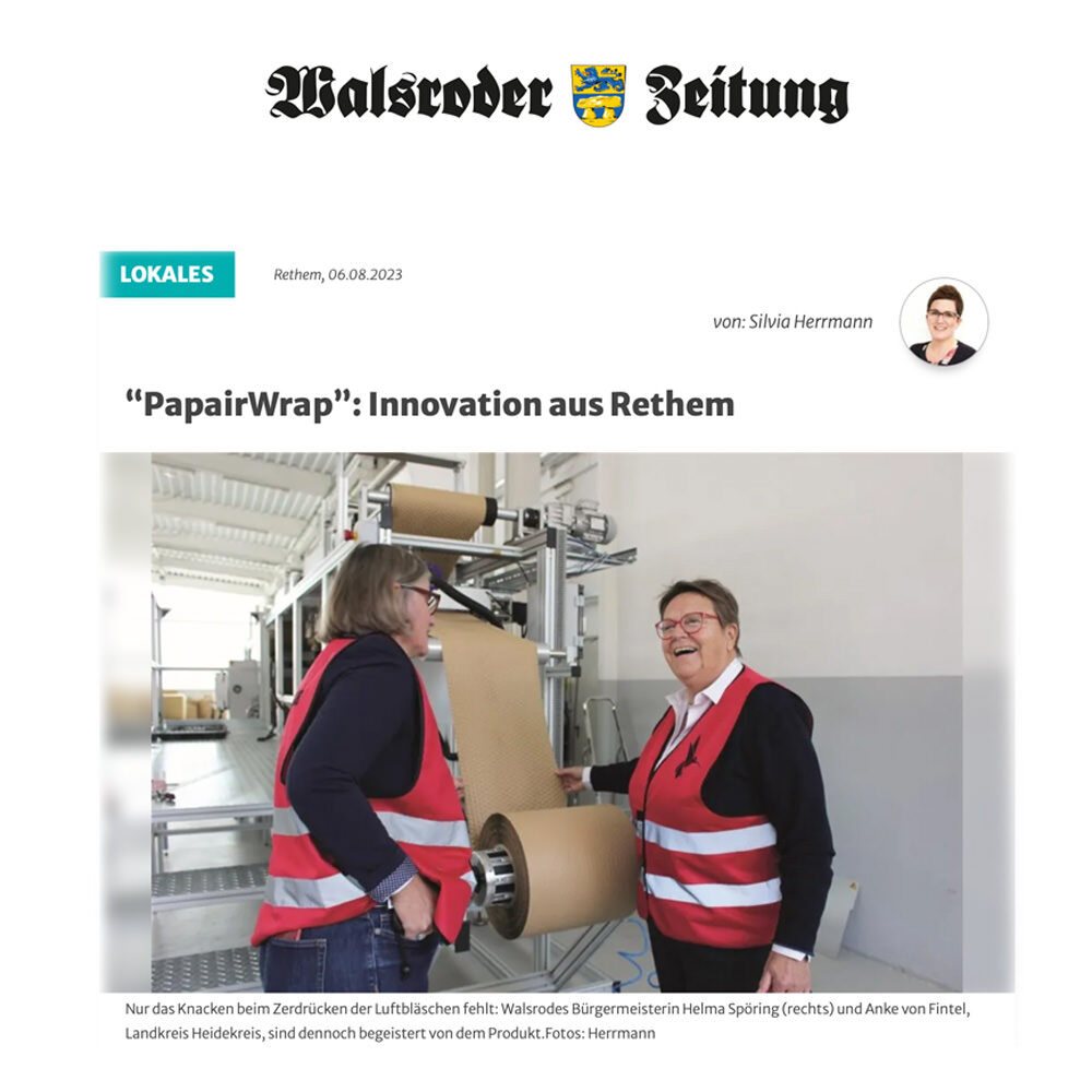 Papair Presseartikel von Walsroder Zeitung jetzt mehr erfahren