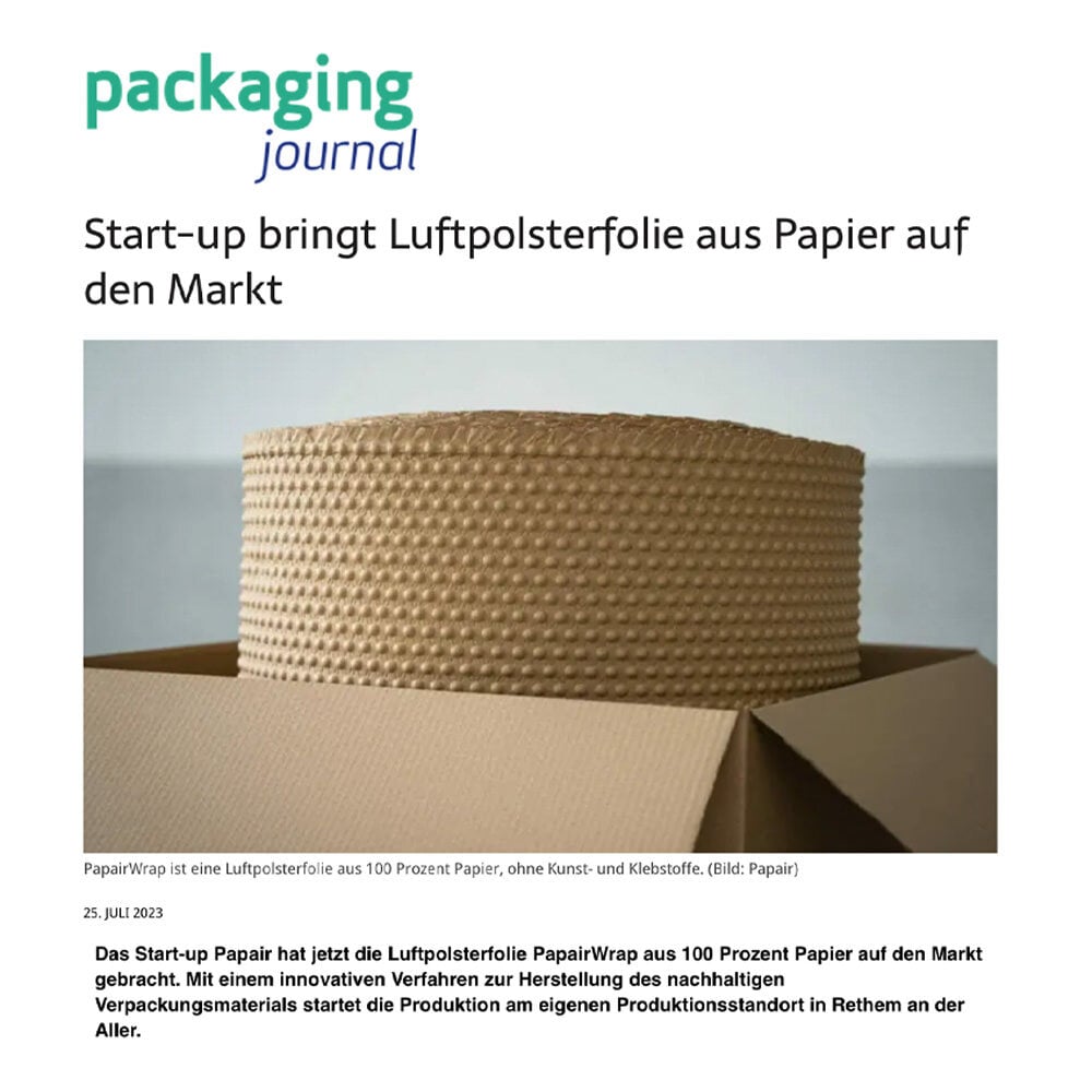 Papair Presseartikel von packaging journal jetzt mehr erfahren
