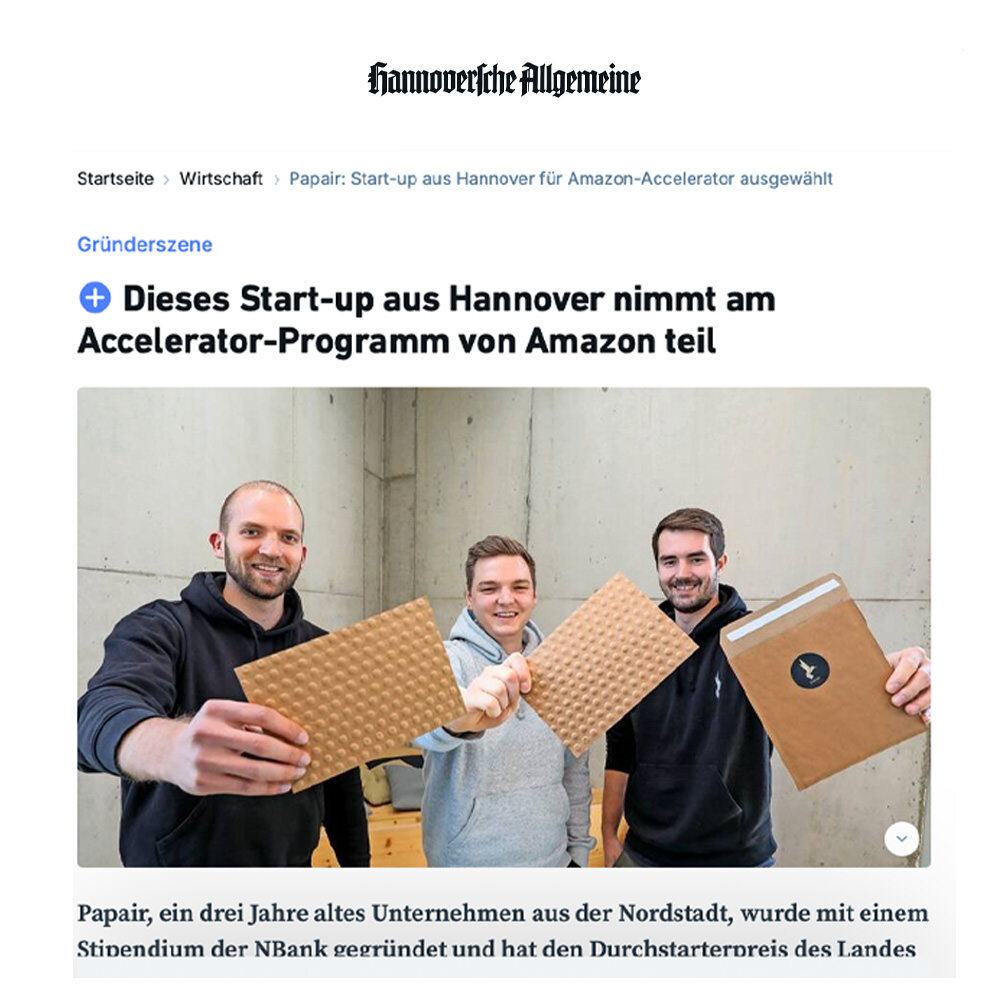 Papair Presseartikel von Hannoversche Allgemeine jetzt mehr erfahren