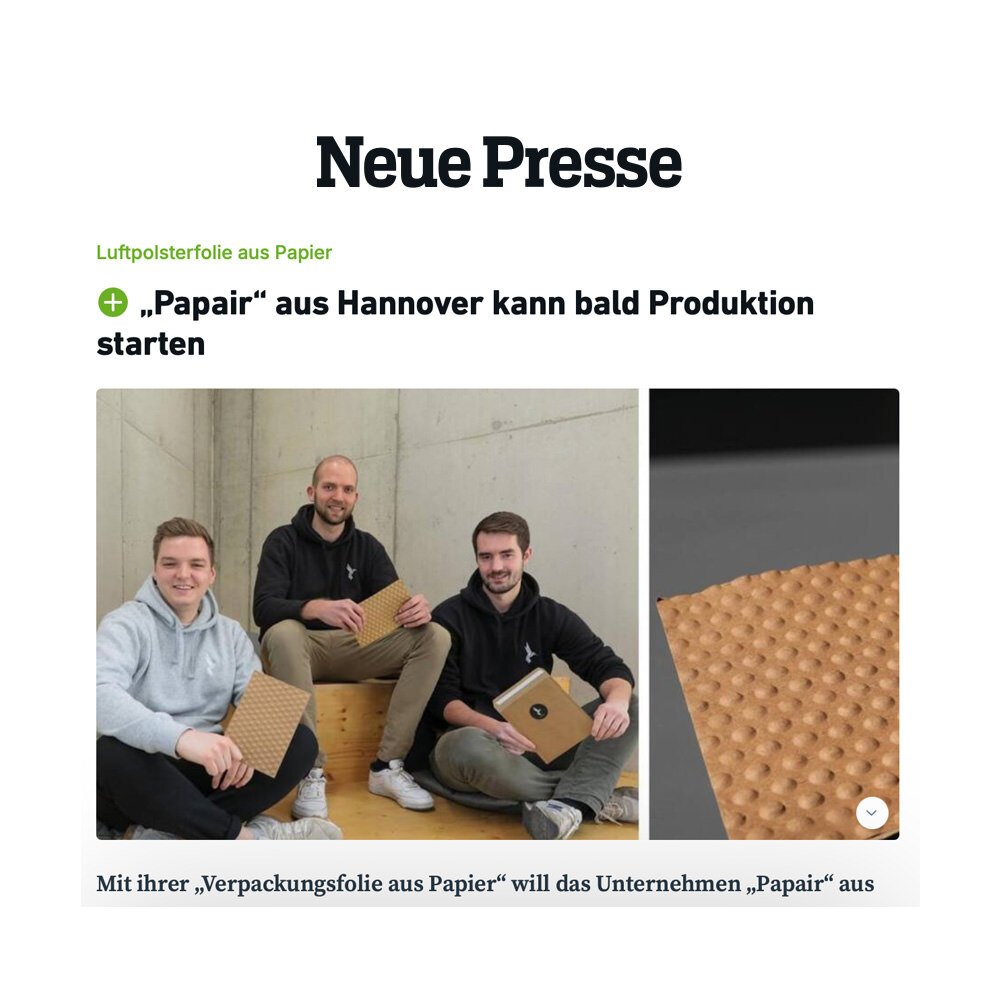 Papair Presseartikel von Neue Presse jetzt mehr erfahren