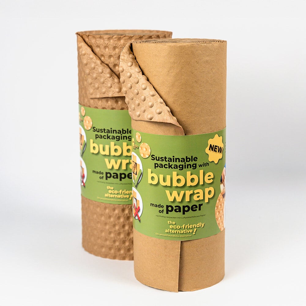 PapairWrap auf Rolle einlagig zehn Meter mit grüner Banderole